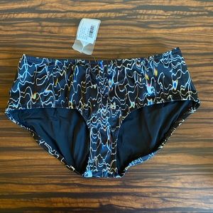 Oiselle Swimwear Trevi Print Girl Short Bottom - M
